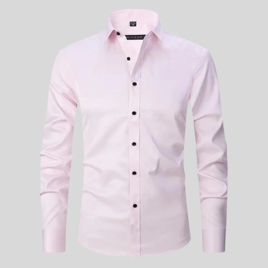 Men'S Silk Stretch Slim Fit Formal Business Dress Shirt