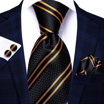 Lot 5 Pcs Gift Box Mens Tie Set Necktie with Pocket Square Cufflinks Silk Neck Tie Collection