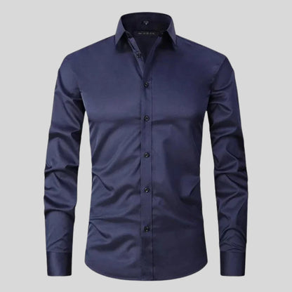 Men'S Silk Stretch Slim Fit Formal Business Dress Shirt