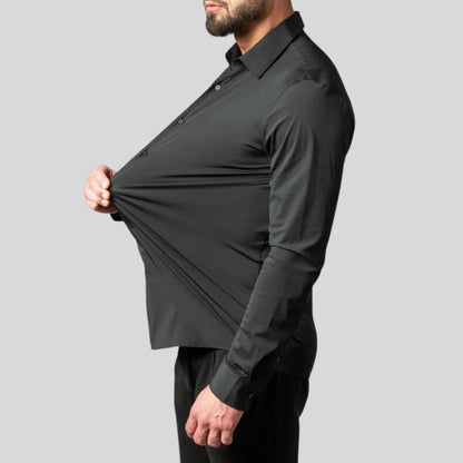 Men'S Silk Stretch Slim Fit Formal Business Dress Shirt