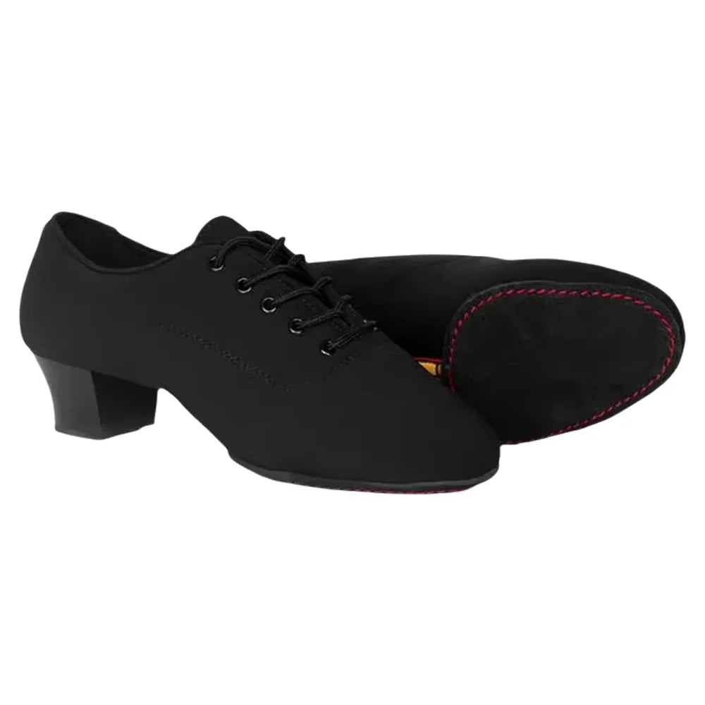 Men Shoes Latin Dance Shoes Adult Two Point Soles Teacher Shoes Soft Dance Shoes Male Oxford Cloth Heel 4.5Cm