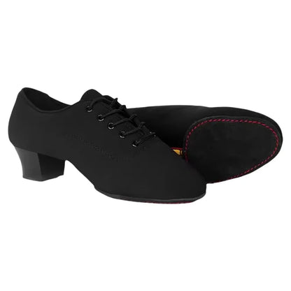 Men Shoes Latin Dance Shoes Adult Two Point Soles Teacher Shoes Soft Dance Shoes Male Oxford Cloth Heel 4.5Cm