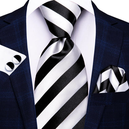 Lot 5 Pcs Gift Box Mens Tie Set Necktie with Pocket Square Cufflinks Silk Neck Tie Collection