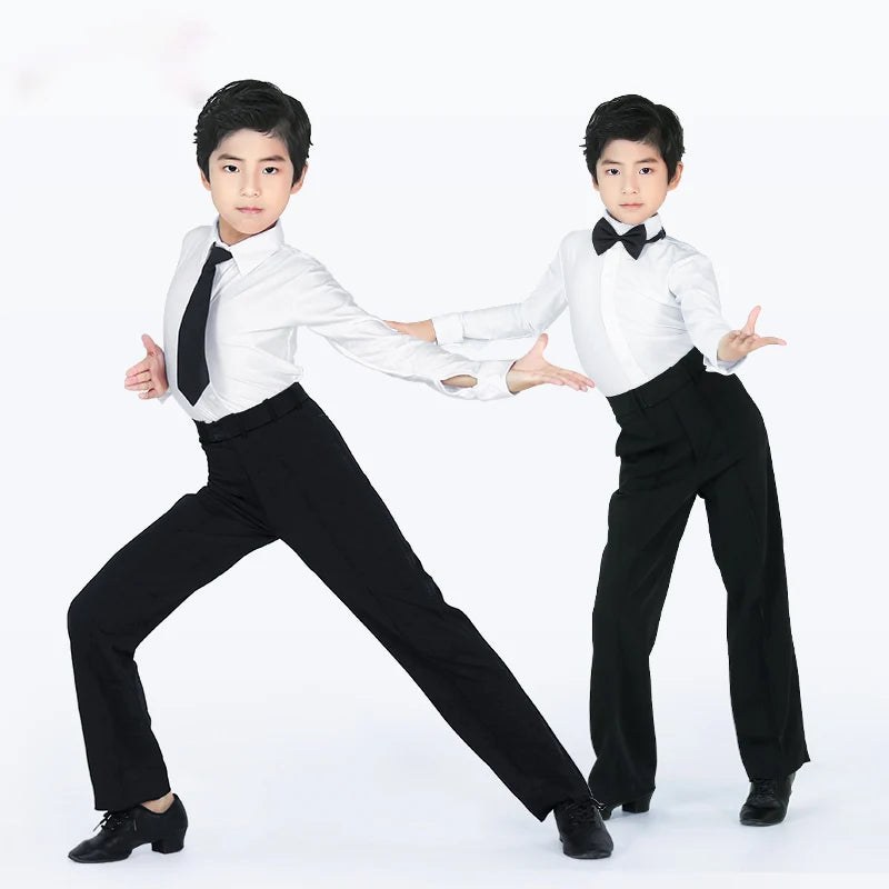 Professional Men Black Latin Dance Pants Boys Adult Satin Ballroom Dance Pants Salsa Tango Rumba Samba Cha Cha Latin Trousers