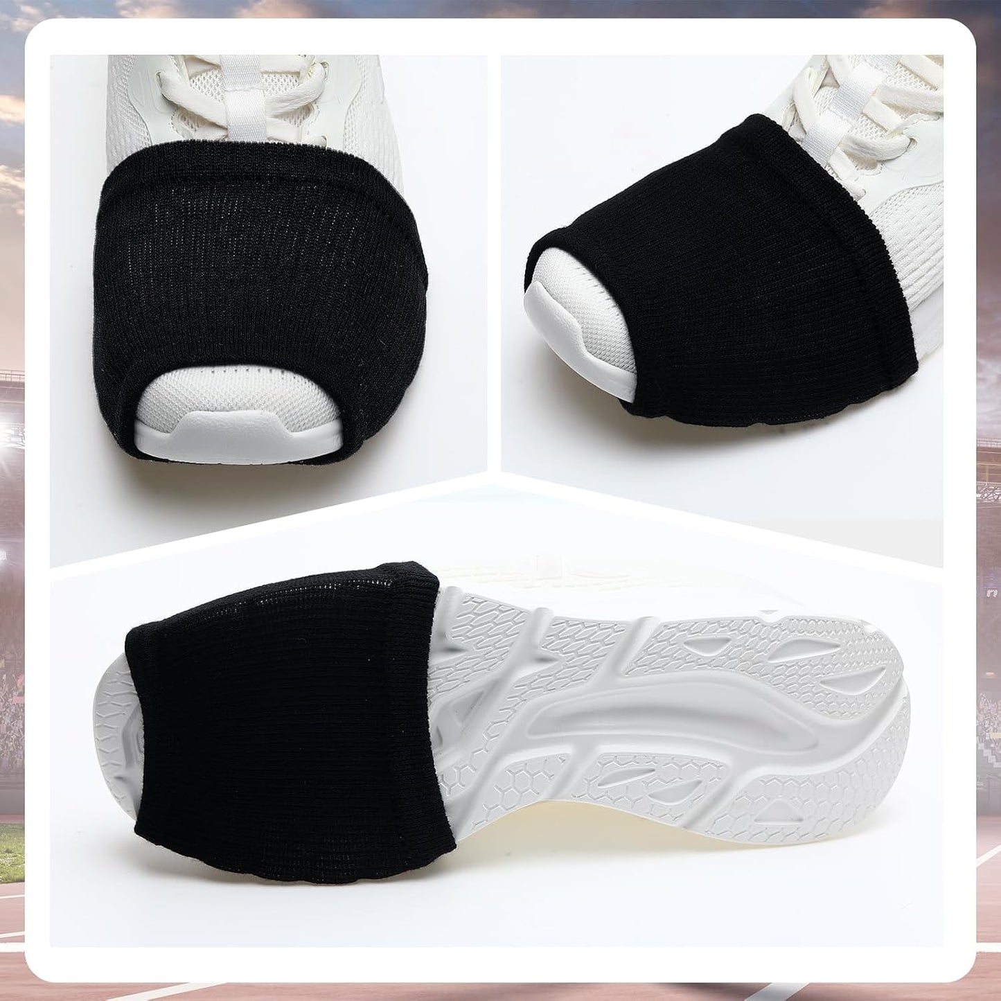 8 Pairs Dance Shoe Covers over Shoes Socks for Dancer Women