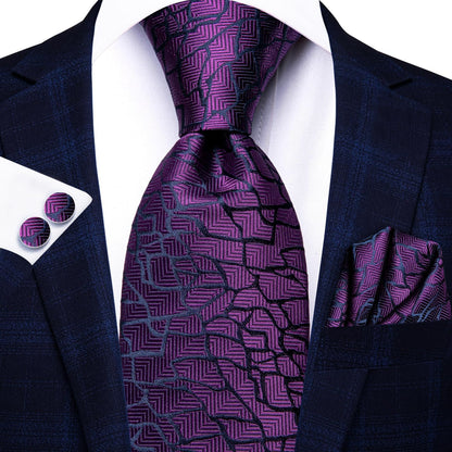 Lot 5 Pcs Gift Box Mens Tie Set Necktie with Pocket Square Cufflinks Silk Neck Tie Collection