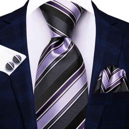 Lot 5 Pcs Gift Box Mens Tie Set Necktie with Pocket Square Cufflinks Silk Neck Tie Collection